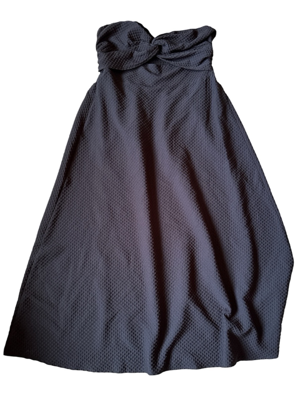 SHEIN Strapless Twist Front Textured Maxi Dress - Black